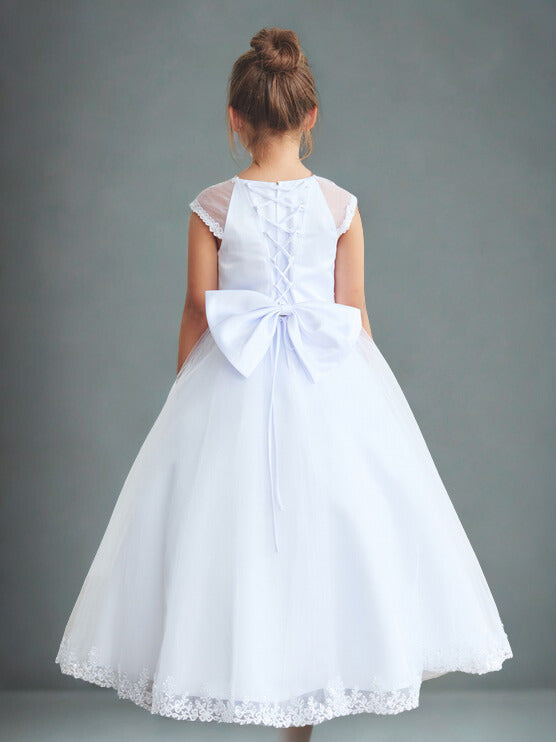 First Holy Communion Dress/vestido de primera comunion white 1222