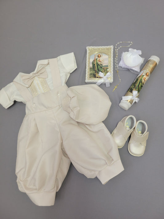 Paquete de Bautizo de Niño, Boy Christening Outfit, candle set. San Judas, Saint jude