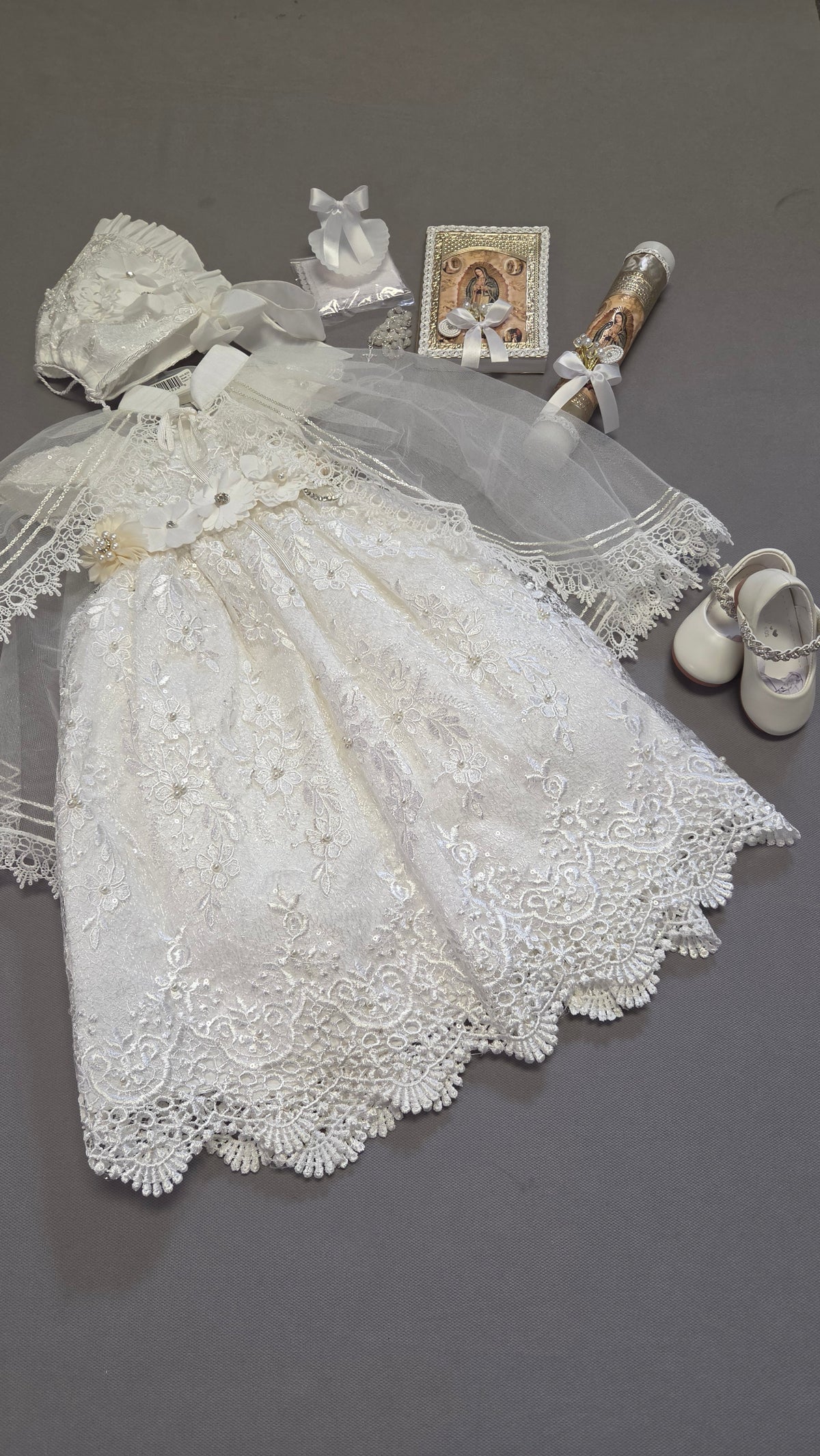 Ropon de Bautizo de Niña/baptism gown all included