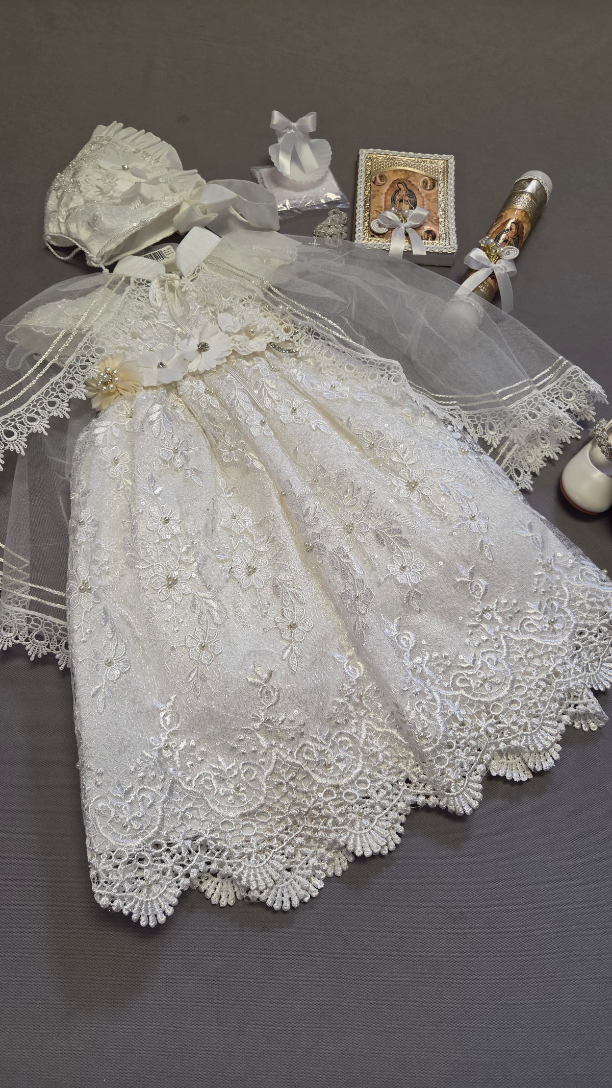 Ropon de Bautizo de Niña/baptism gown all included