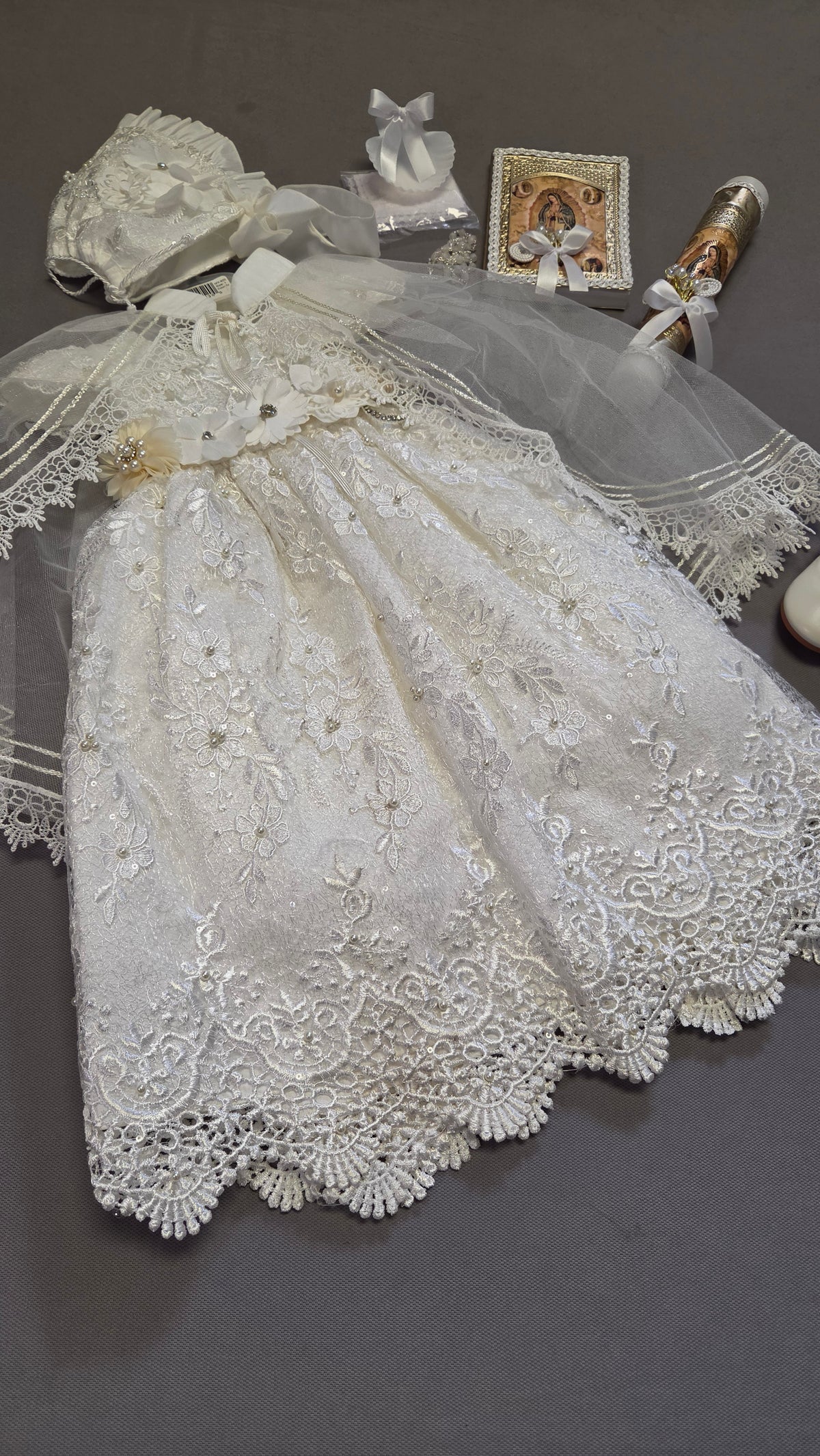 Ropon de Bautizo de Niña/baptism gown all included
