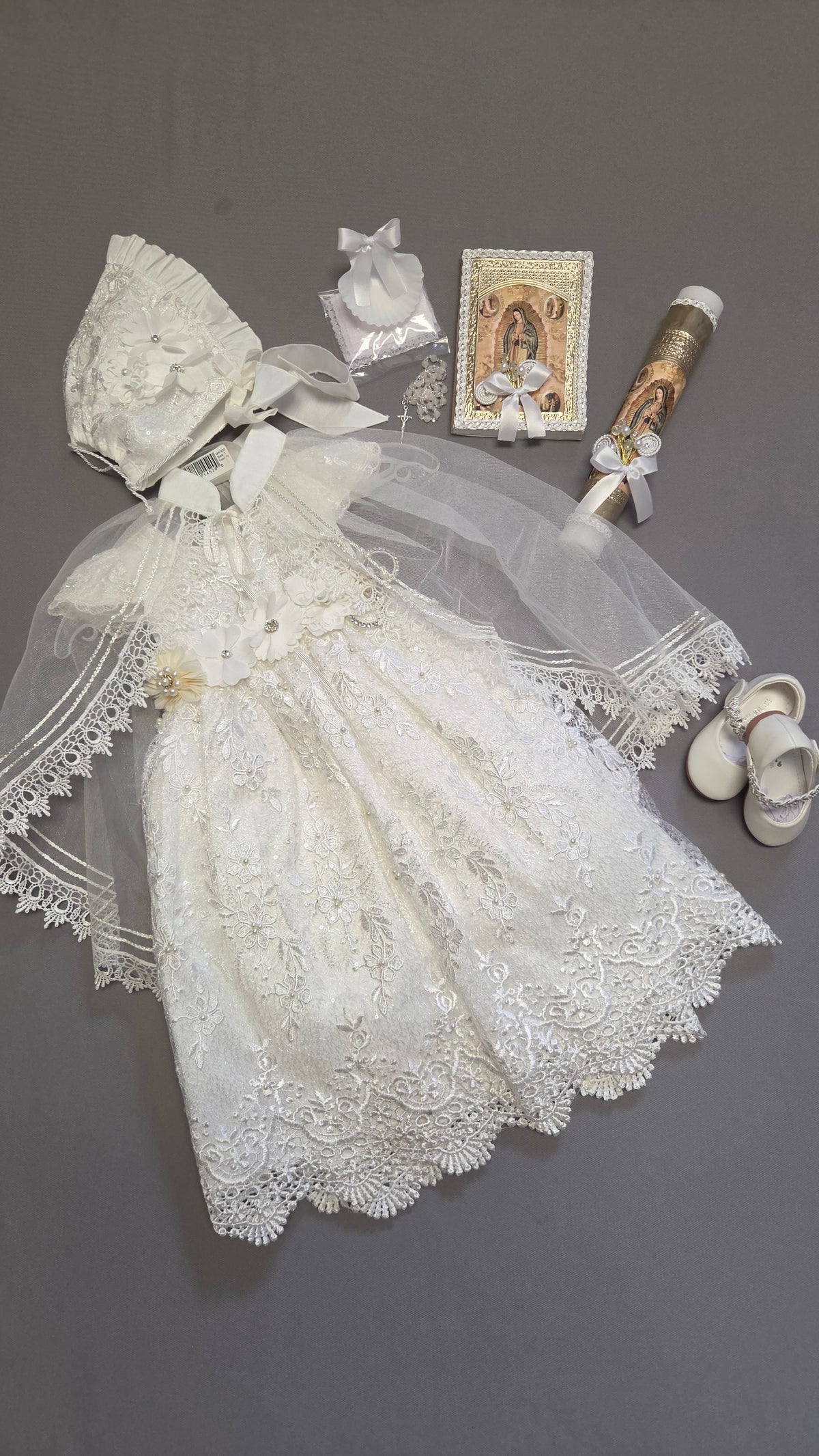 Ropon de Bautizo de Niña/baptism gown all included