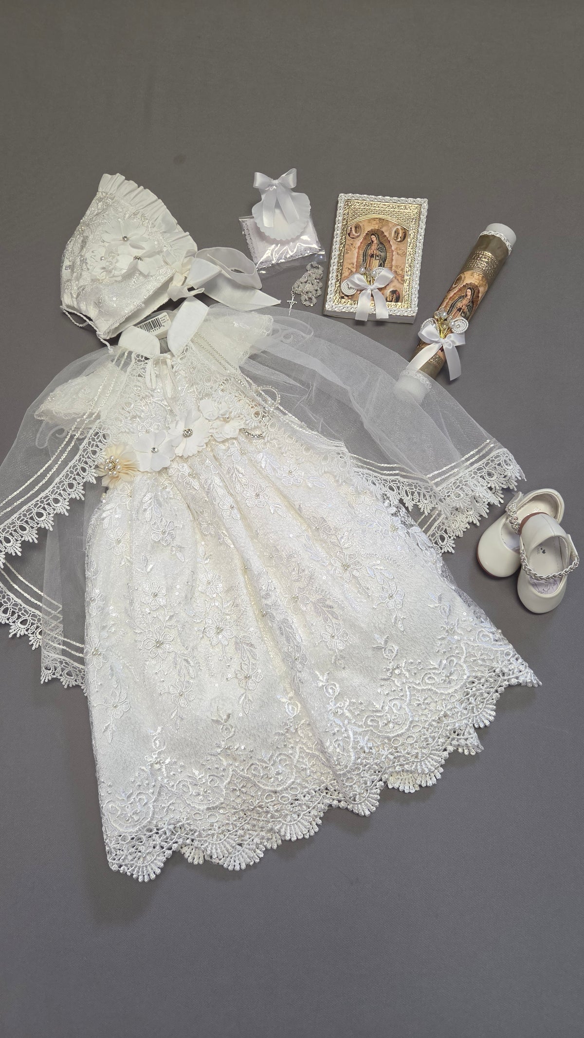 Ropon de Bautizo de Niña/baptism gown all included
