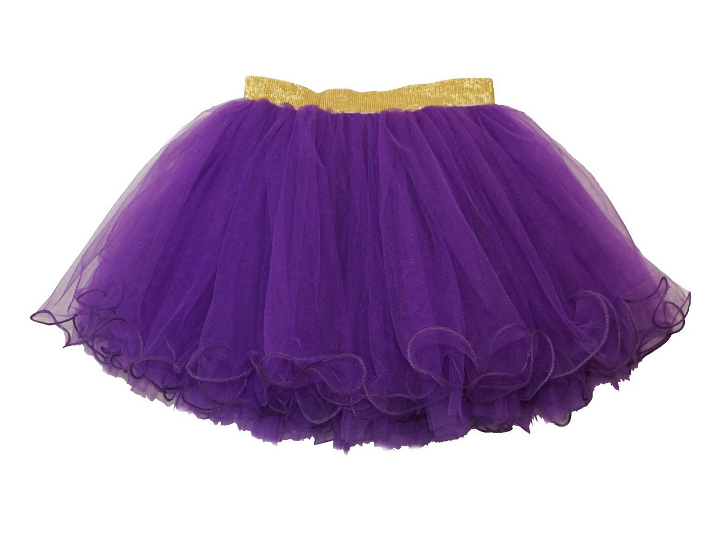 Purple, Gold elastic Tutu Skirt