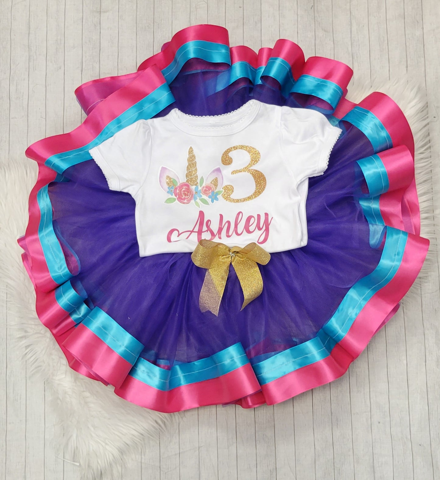 Unicorn Birthday Tutu Outfit