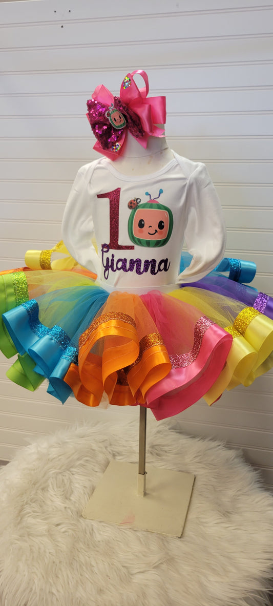 Colorfull watermelon Personalized Tutu Outfit