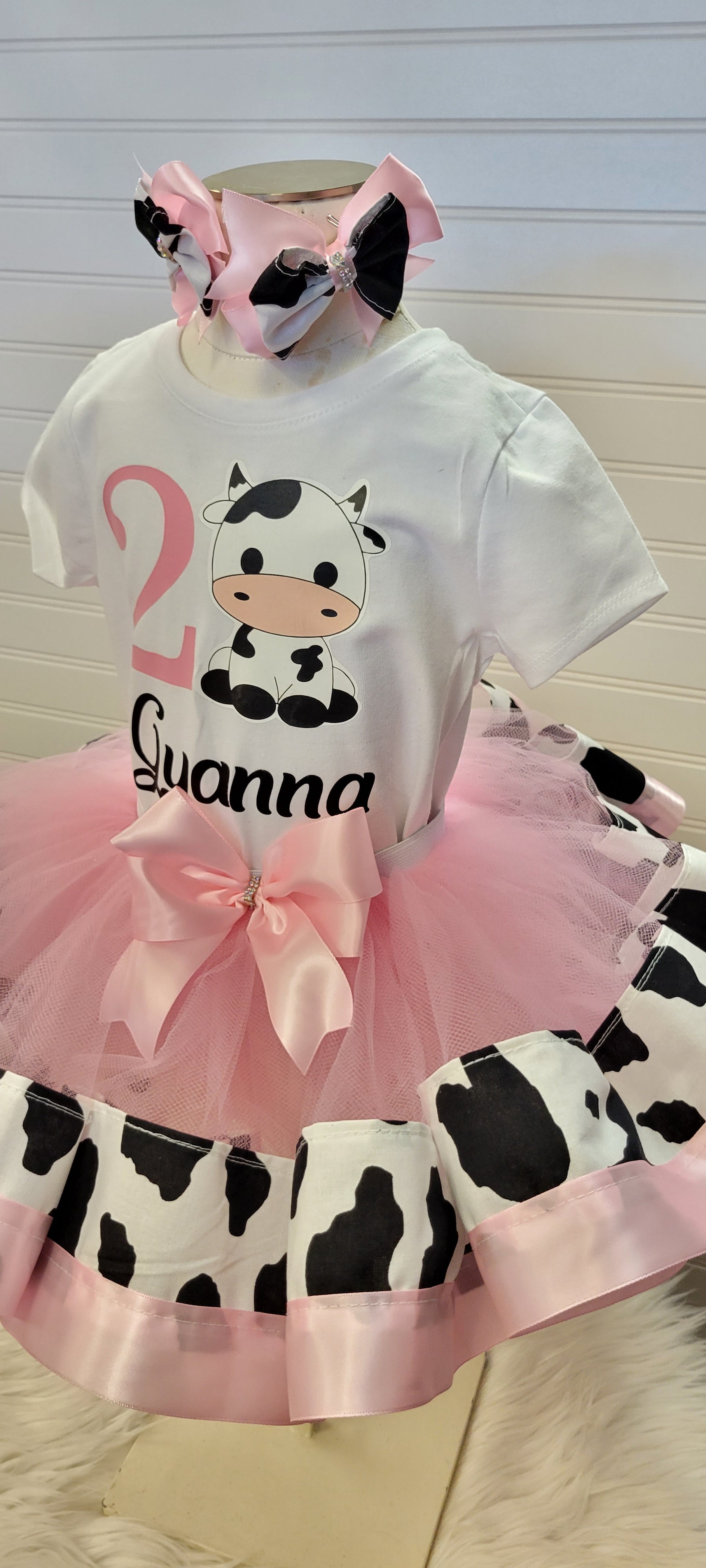 Cow cowgirl vaca loca Personalized Tutu Outfit STYLO