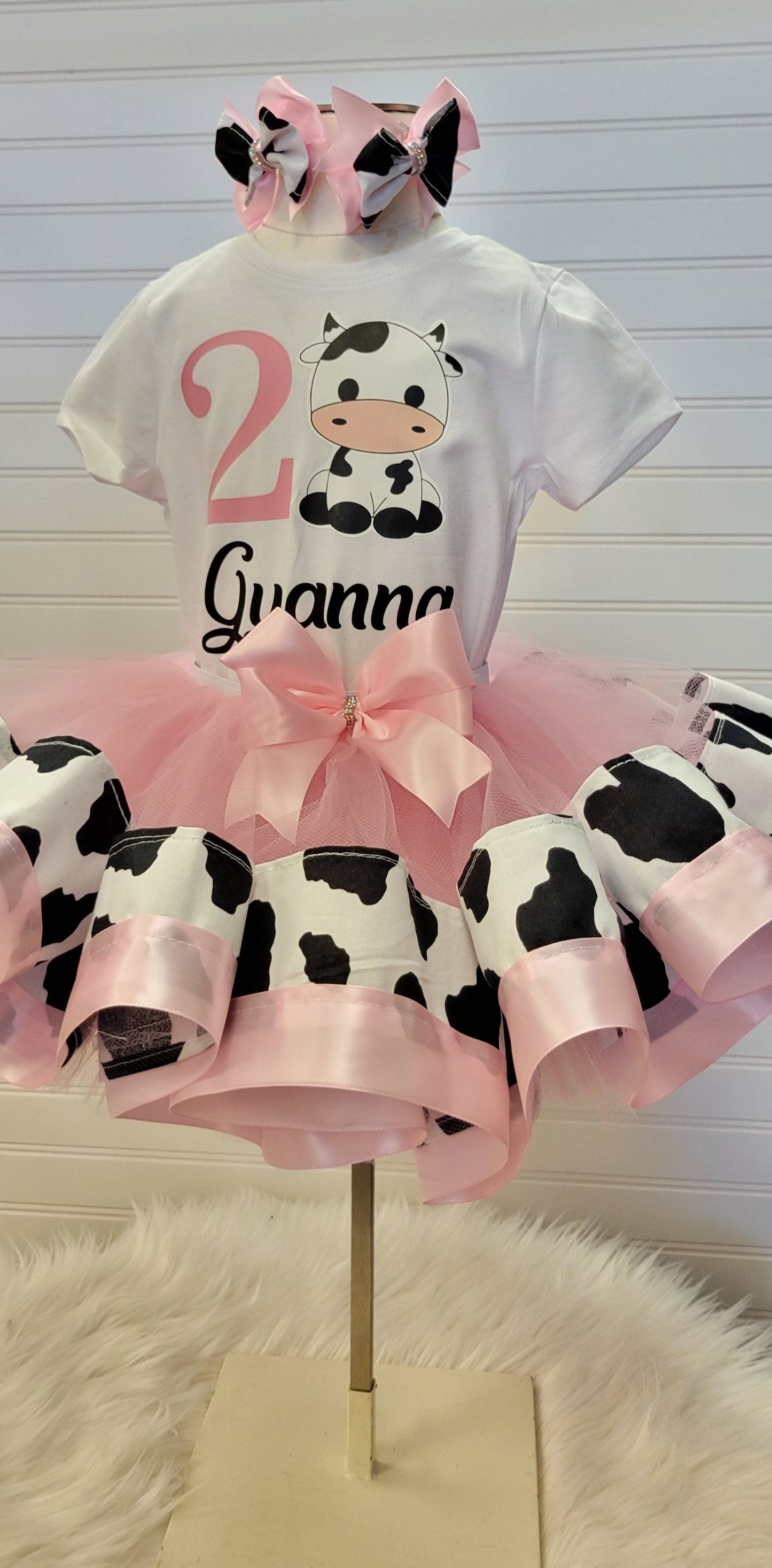 Cow, cowgirl, vaca loca  Personalized Tutu Outfit