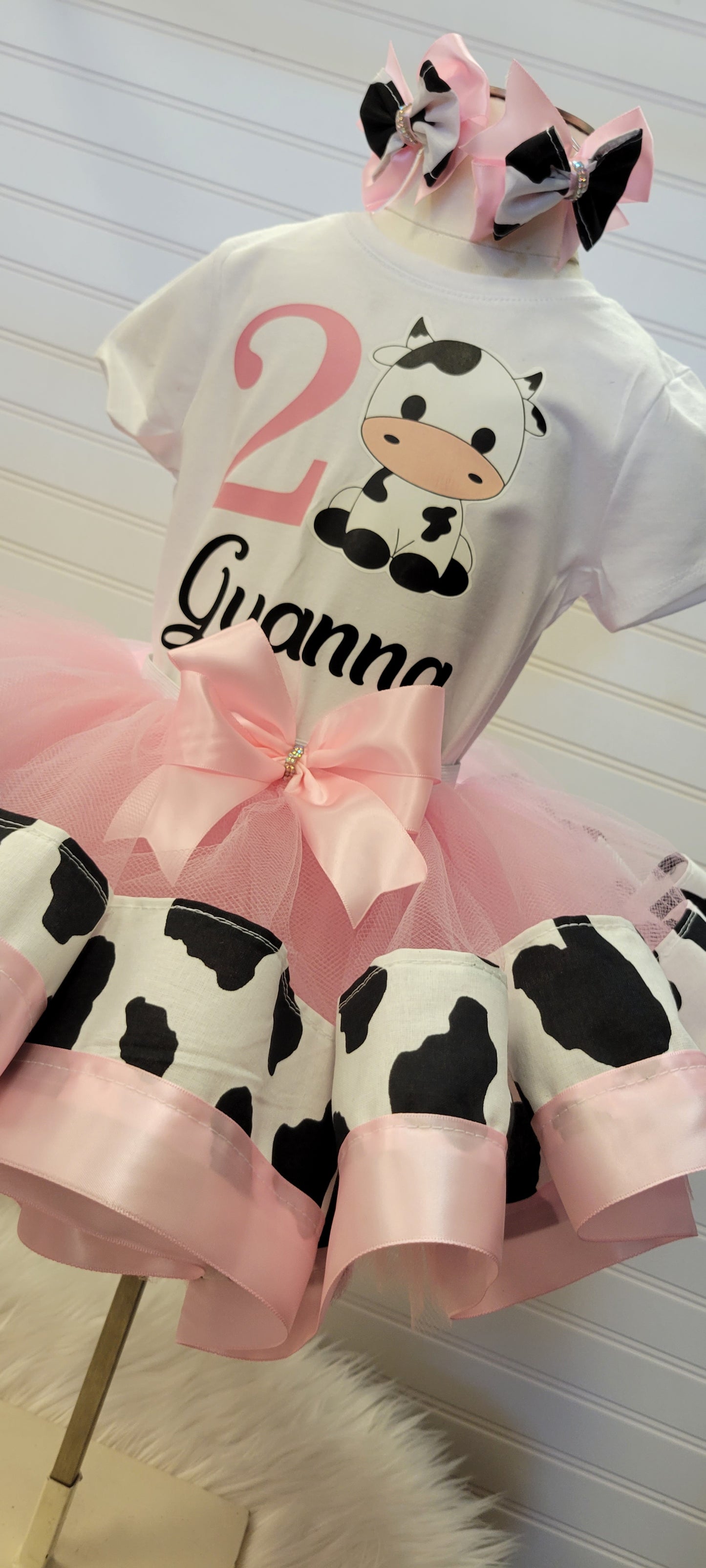 Cow, cowgirl, vaca loca  Personalized Tutu Outfit