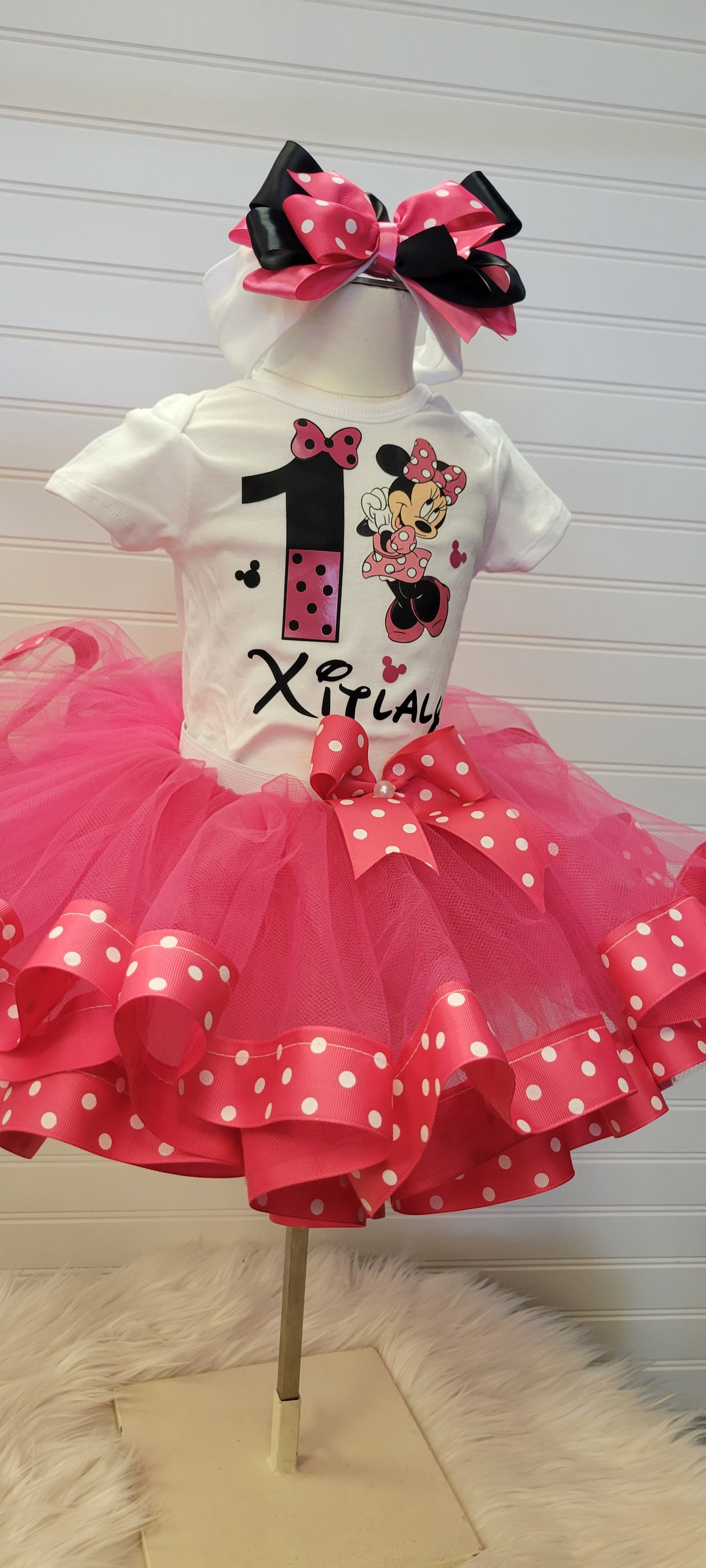 Pink Minnie Mouse Personalized Tutu Outfit