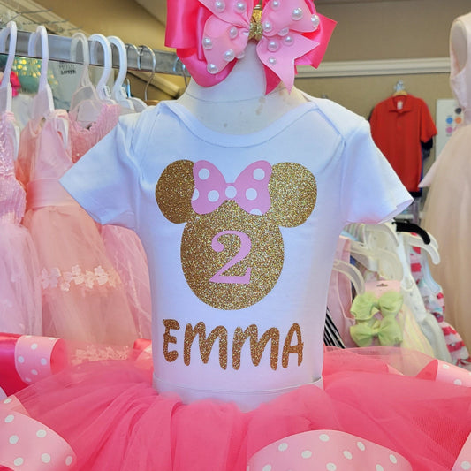 Pink Minnie Personalized Tutu Outfit