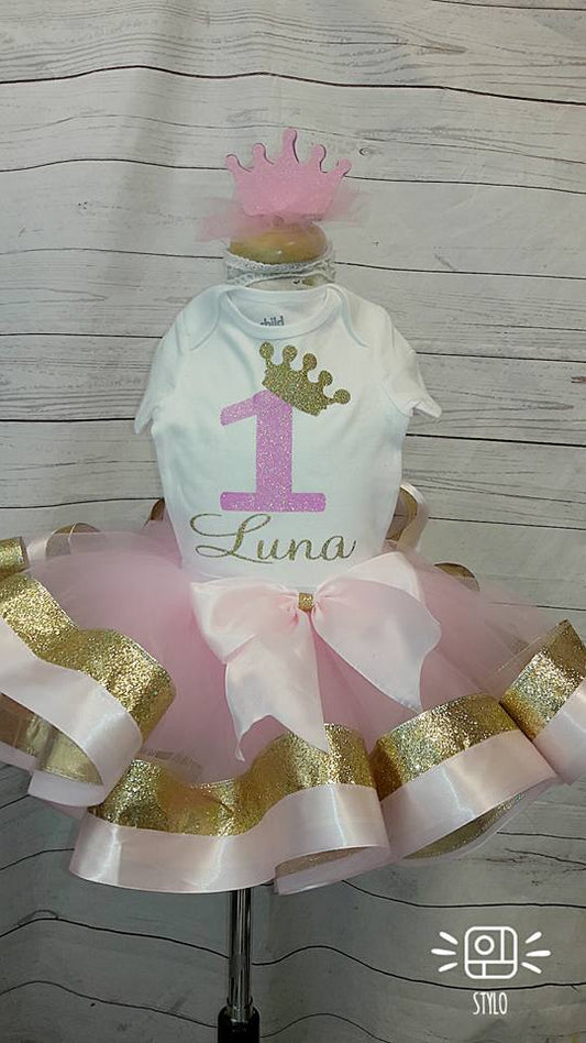 Princess Crown  Birthday Tutu Outfit