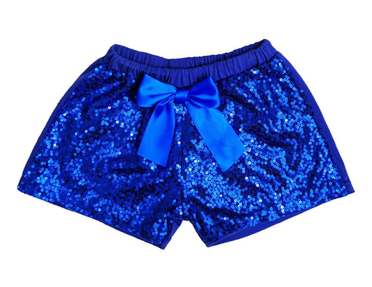 Royal Blue Sequin Shorts