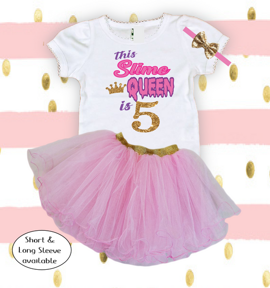 Slime Queen Birthday Tutu Outfit