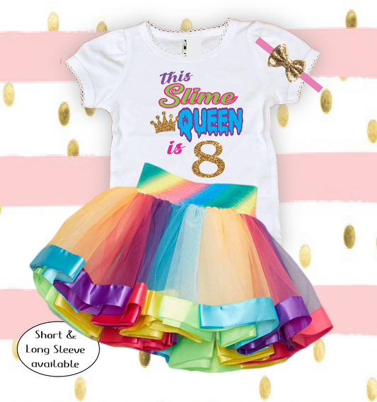 Slime Queen Birthday Tutu Outfit