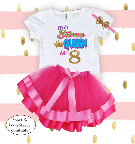 Slime Queen Birthday Tutu Outfit