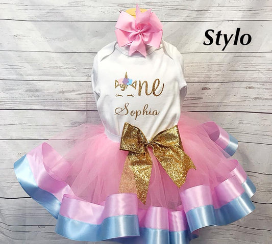 First birthday Unicorn outfit - STYLOBOUTIQUE