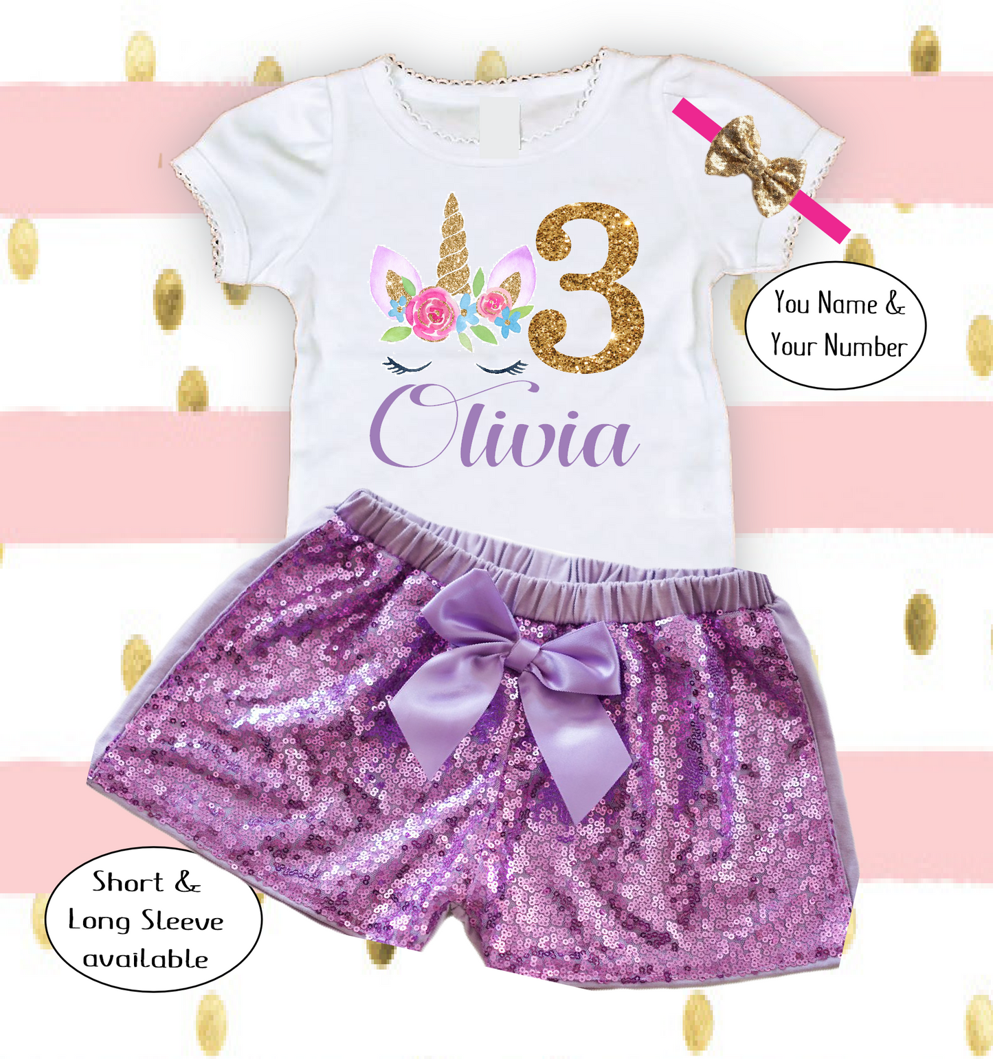 Lilac Unicorn Birthday Outfit