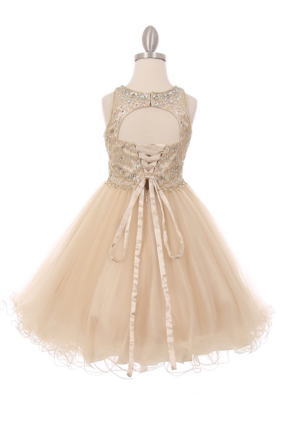 Champagne Flower Girl Dress,Girl Dress, Champagne Dress, Champagne Dre