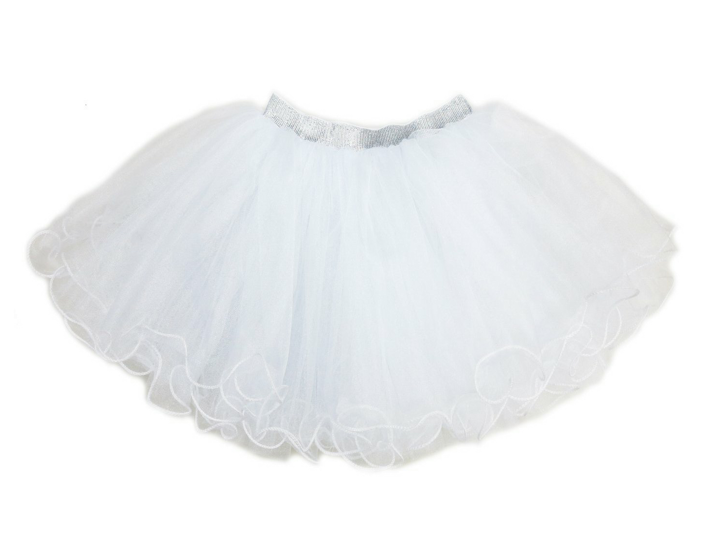 White Silver elastic Tutu Skirt