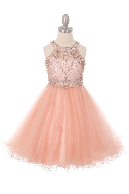 Blush Flower Girl Dress,Girl Dress, Blush  Dress, blush Dress, Flower Girl, Wedding Flower Girl Dress, Crystal Dress