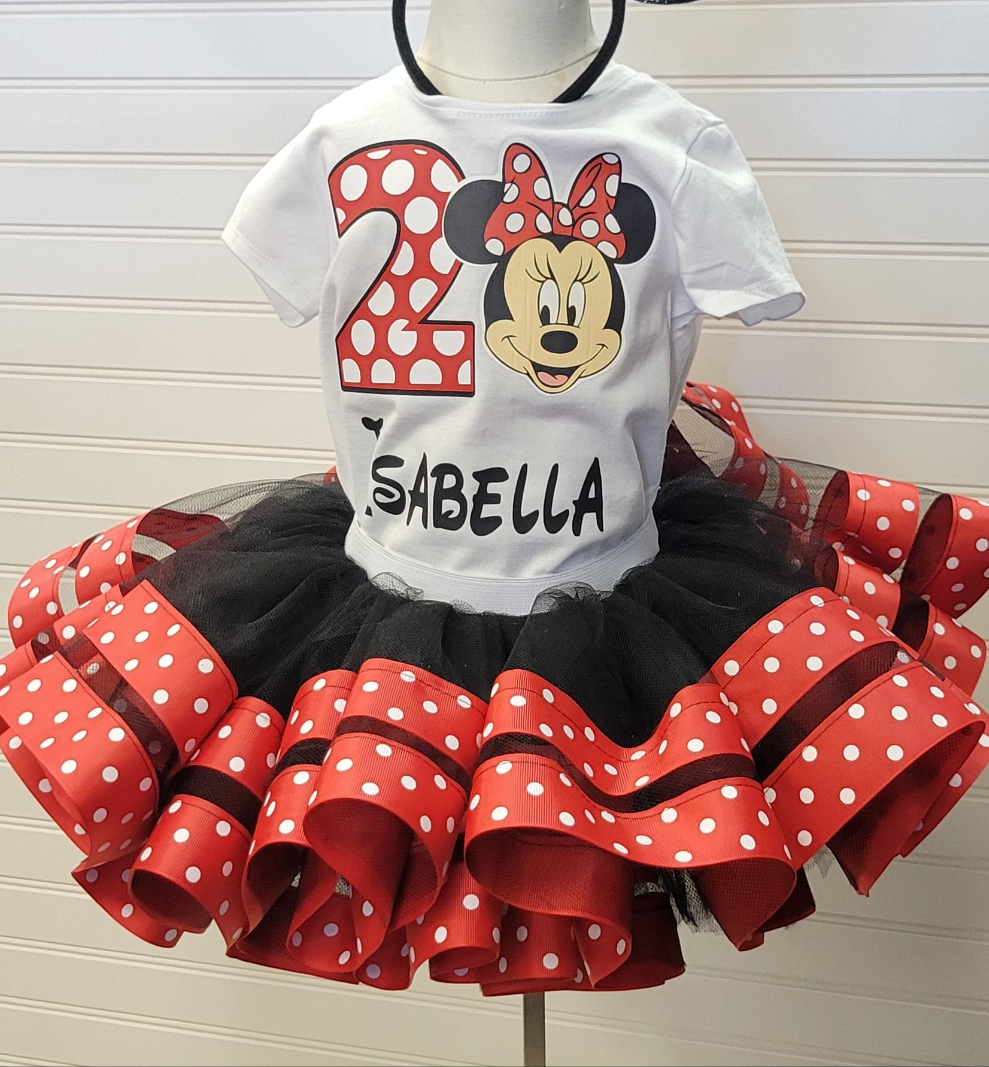 Minnie mouse Personalized Tutu Outfit
