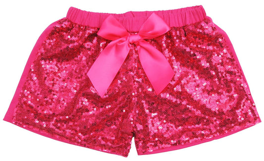Hot Pink  Sequin Shorts