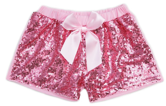 Light Pink Sequin Shorts