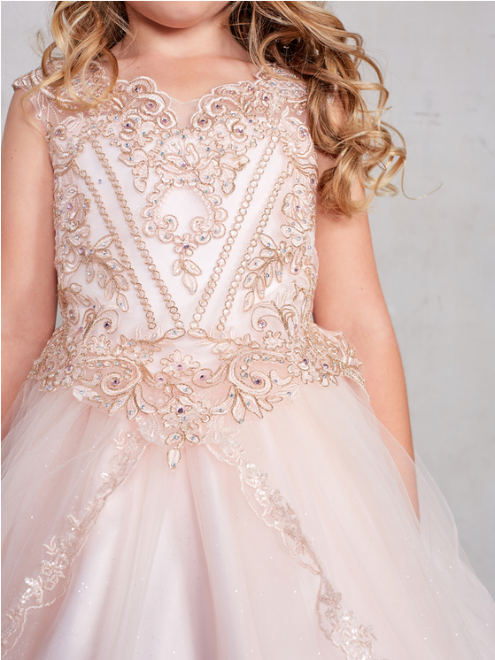 Rose Gold Girl Dress, Flower Girl, Wedding Flower Girl Dress, Quince D –  STYLO