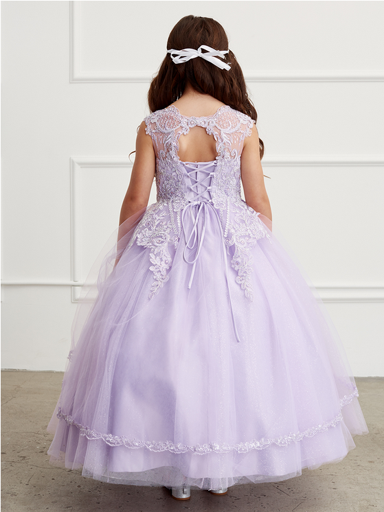 LIlac Girl Dress, Flower Girl, Wedding Flower Girl Dress, Quince Damita 7028