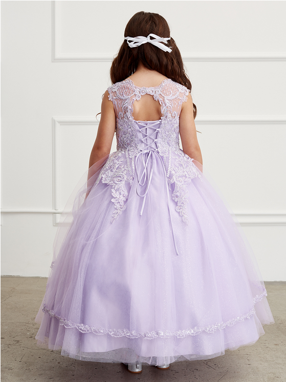 LIlac Girl Dress Flower Girl Wedding Flower Girl Dress Quince Damita 7028