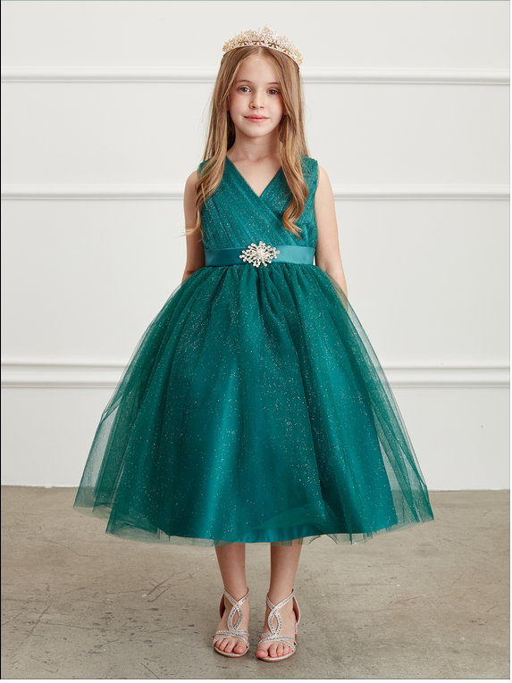 Emerald Girl Dress,Girl Dress, Emerald Dress, Flower Girl, Wedding Flower Girl Dress, party dress