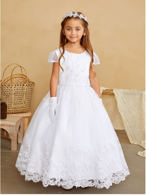 First Holy Communion Dress white 5841