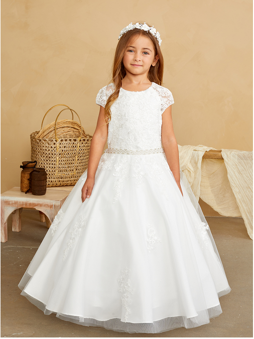 Buy Hengyud First Holy Communion Dresses Lace Flower Girls Dress for  Wedding White at Amazon.in