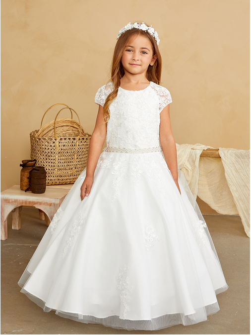 white communion dresses Wedding girl dress ivory sleeveless, Birthday girl dress lace, First c –  Colibri Fashion Studio