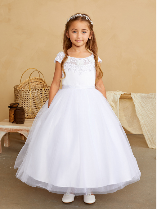 First Holy Communion Dress white 5842  STYLO