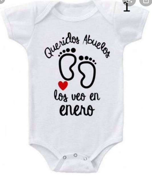 Pregnancy Anouncement Onesie ( español),Custom Pregnancy Announcement Onesie, Coming Soon Onesie, Baby Announcement