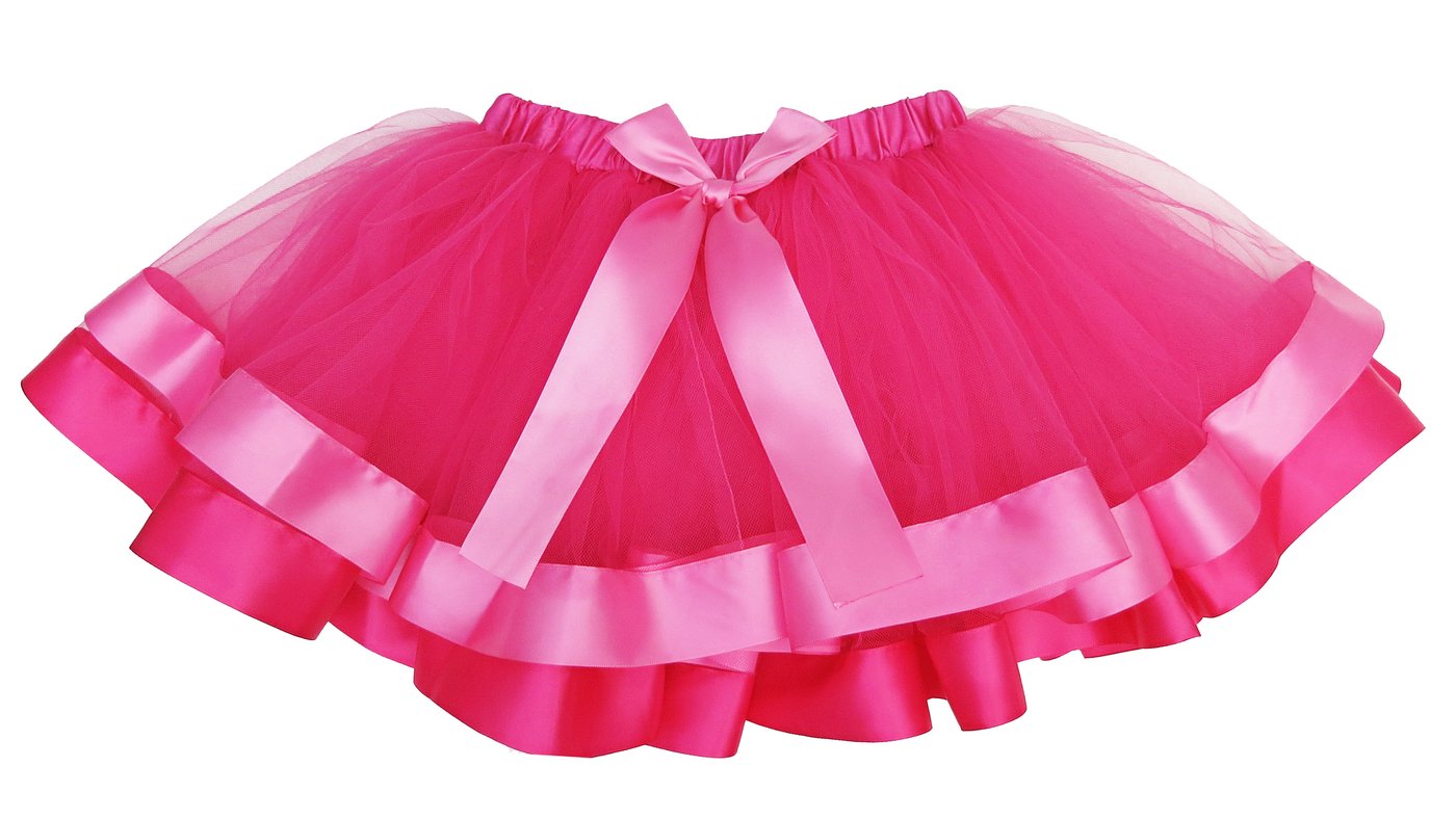Hot Pink Ribbon Tutu Skirt