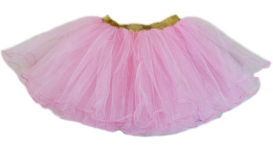 Pink Gold Elastic Tutu Skirt