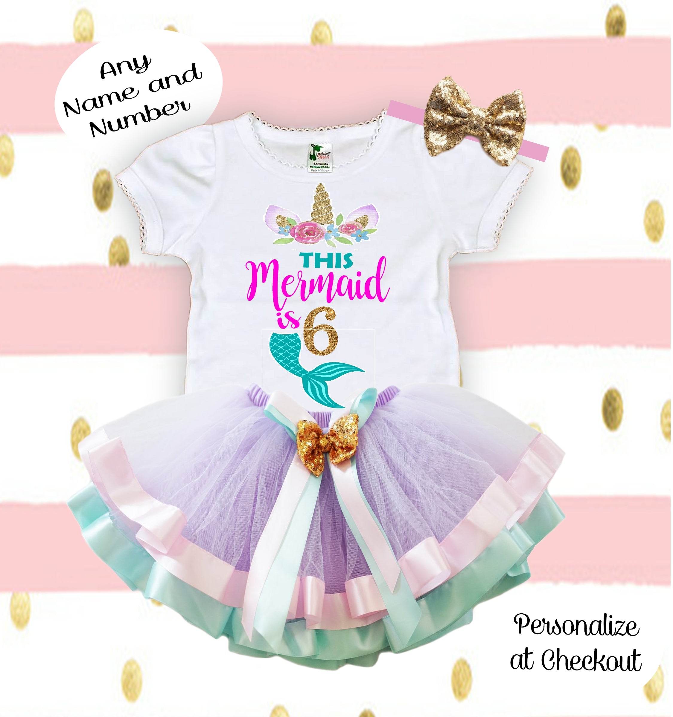 Mermaid 4th outlet birthday outfit