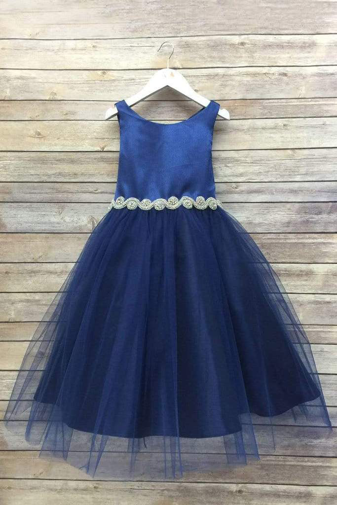 Navy Blue Girl Dress,Girl Dress, Navy Blue Dress, Navy Blue Dress, Flower Girl, Wedding Flower Girl Dress