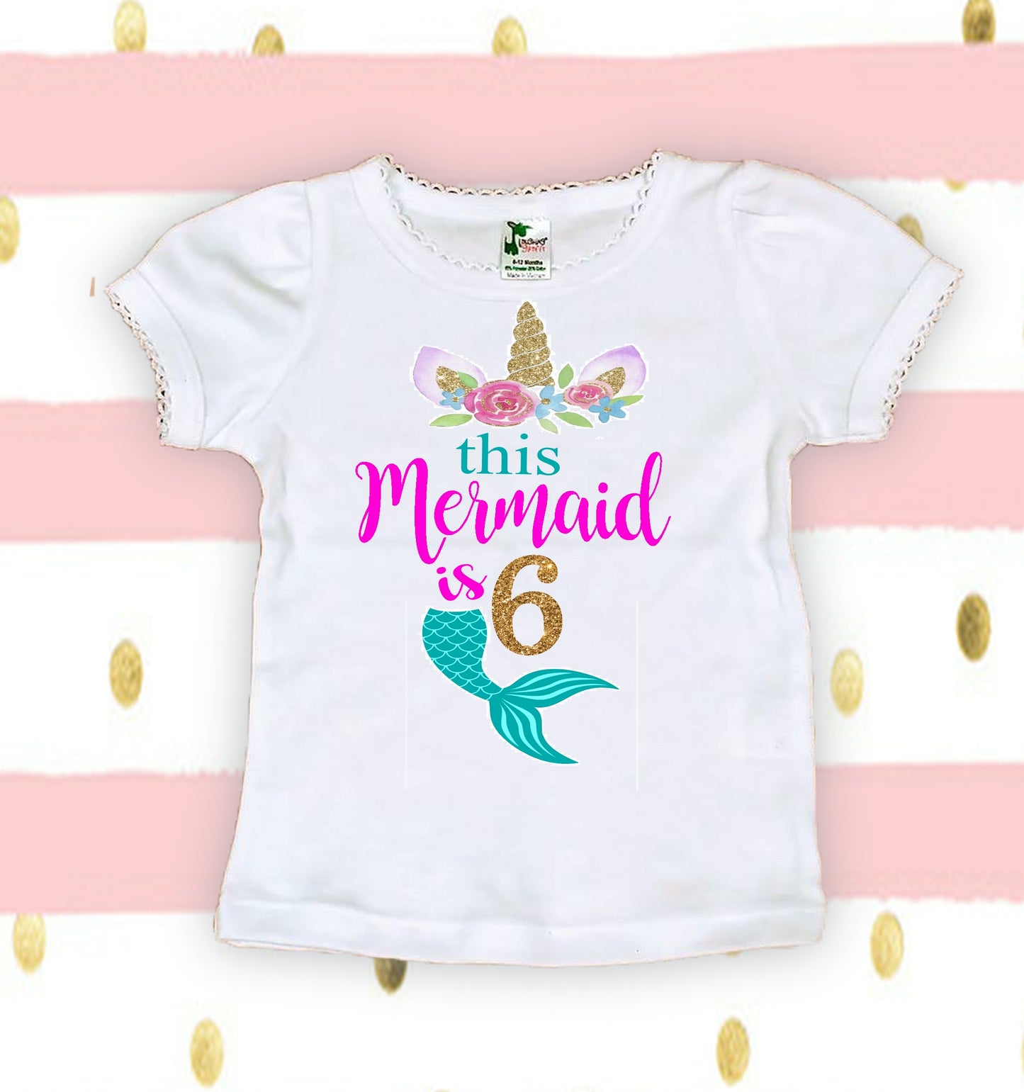 Unicorn/Mermaid Birthday girl Shirt